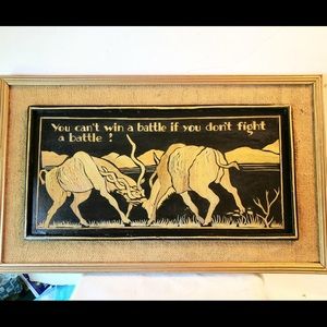 Kenyan banana print on wood